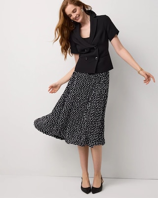 Pleated Crepe Midi Skirt | White House Black Market